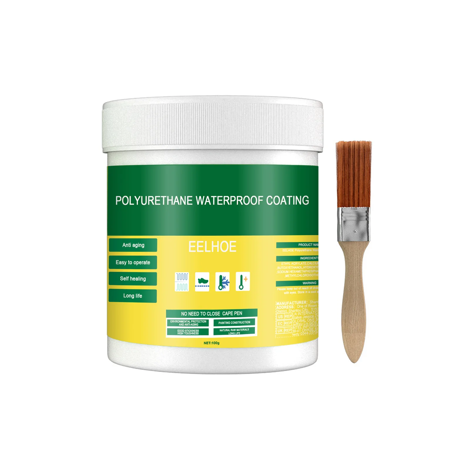 Waterproof Coating Sealant Agent Transparent Invisible Insulate Anti-Leak Paste Glue with Brush Restore Adhesive Roof Bathroom
