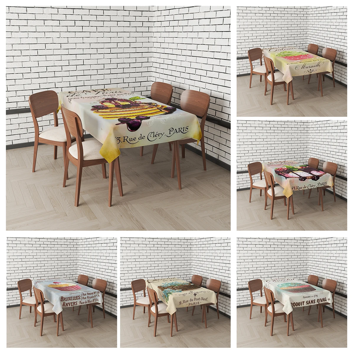 Home tablecloths for dining table decoration Natural and Animal Styles rectangular table accessories cloth Anti-stain tablecloth