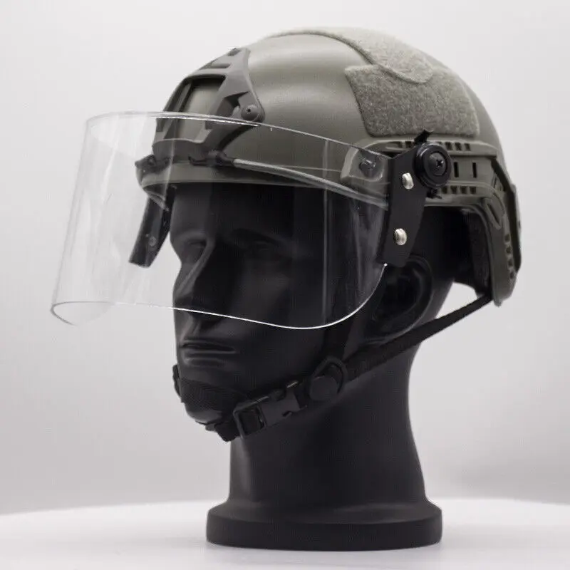 Tactical Transparent Windproof Lens Riot Mask Guide Helmet Fast Helmet Dedicated Tactical Airsoft Accesories Paintball