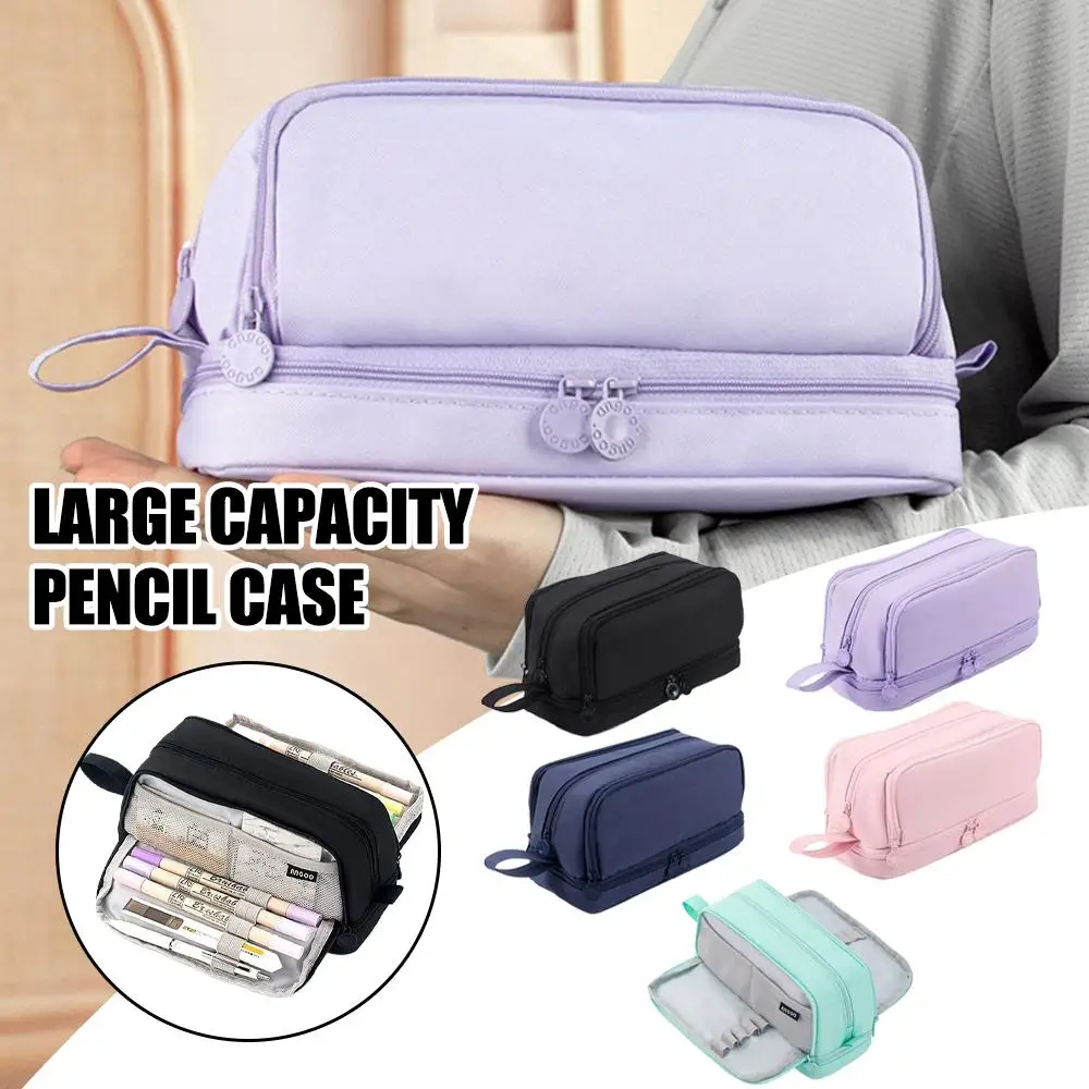 3/4 Compartment Pencil Case Multilayers Large Capacity School Student Pencil Cases Transparent Partition Pen Divider Pen Bag