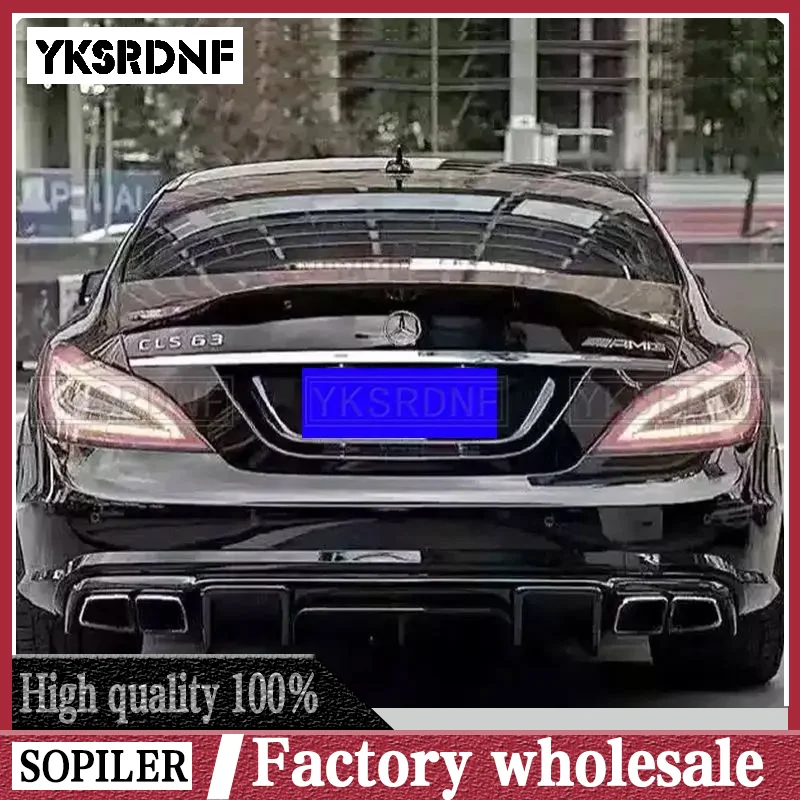 Für Mercedes-Benz W218 CLS 350 320 CLS63 modell Carbon Faser Stoßstange Diffusor Lip Spoiler Schutz Hinten Stoßstange Diffusor