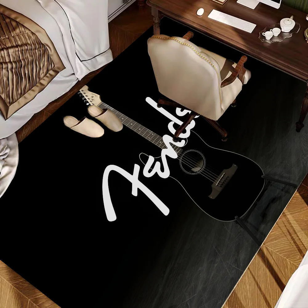 

F-Fender Logo Kitchen Mat Cheaper Anti-slip Modern Living Room Balcony Printed Modern Home Decor