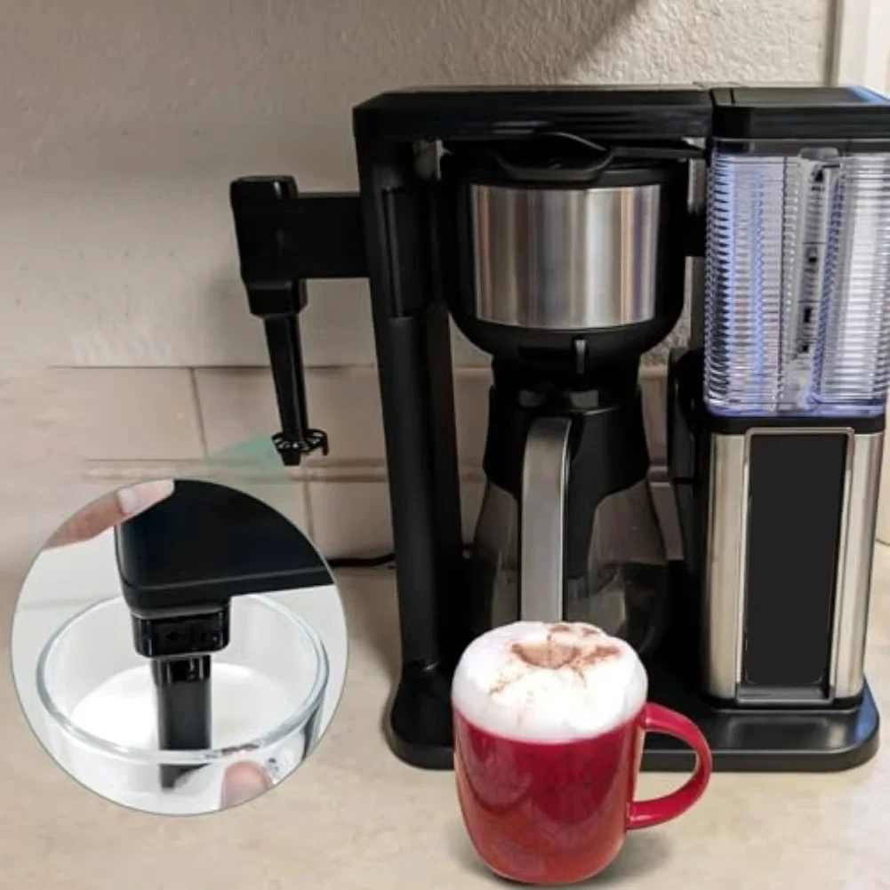 Foldable Milk Frother Attachment Compatible with Multiple Coffee Maker Models That Support External Frother Accessories