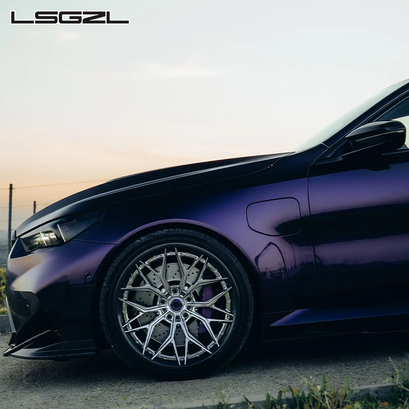 High Polishing Wrapped Carbon Fiber 2/3 Pieces Forged Wheels 5x114.3 5x120 5x130 5x127  Wheels for RR 718 911 BMW Mustang