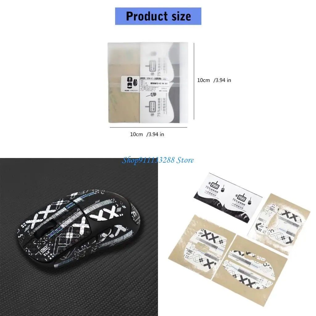 G88D Mouse Grip Tape Mouse Skin Sticker for Ninjusto V2 Adhesive Stickers