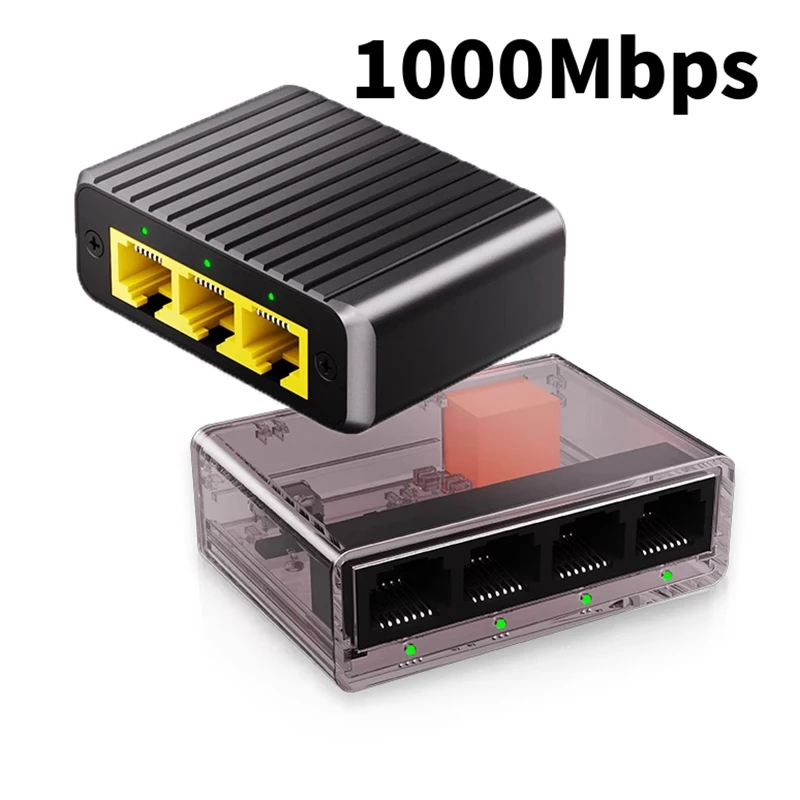 4 منافذ شبكة التبديل 1000Mbps RJ45 LAN مهايئ توزيع جيجابت التبديل 1 في 3 خارج إيثرنت الفاصل ل جهاز توجيه صندوق التلفزيون الكمبيوتر #1