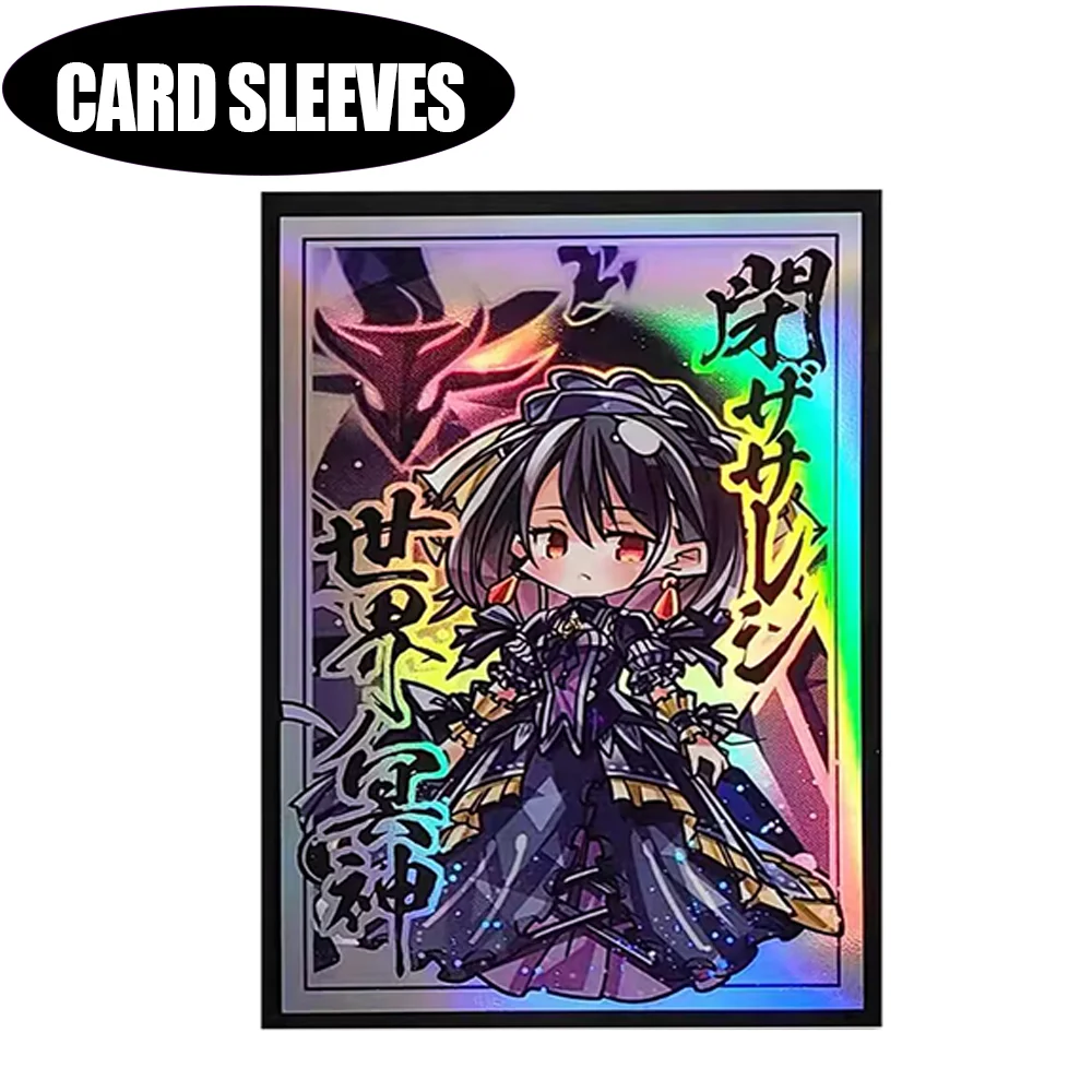 

50PCS 63*90mm Holographic Anime Card Sleeves Top Loading Trading Card Protector YGO Game Cards Organiser for YGO Card