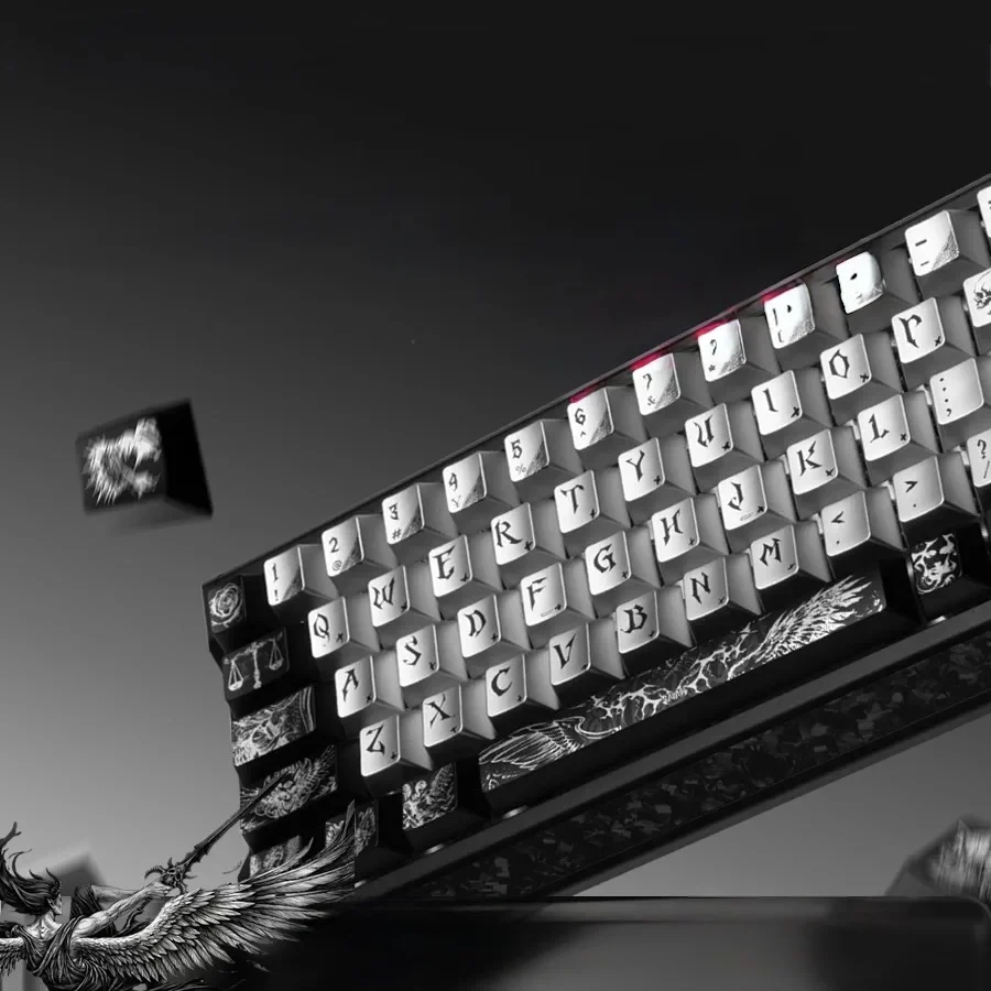 【Angel and Devil Theme Keycaps】High-quality metal-like appearance mechanical keyboard keycaps