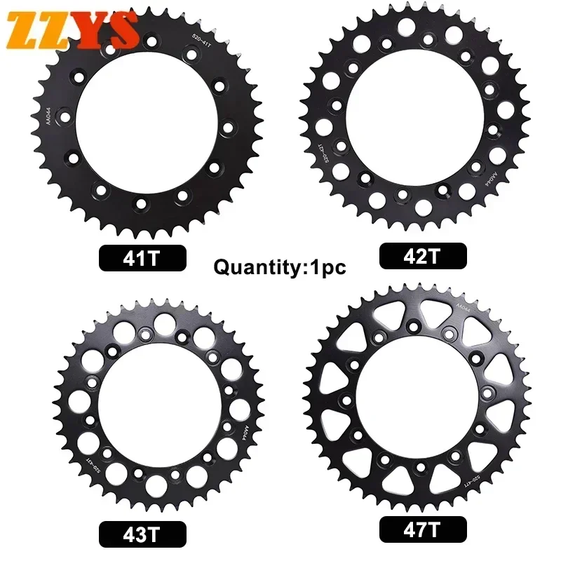 

520 41T 42T 43T 47T 47 Tooth Rear Sprocket Gear for Honda CB250 CB250R CBR250 CBR250R CBR250RH (~1021987) (~1004990) CBR CB 250