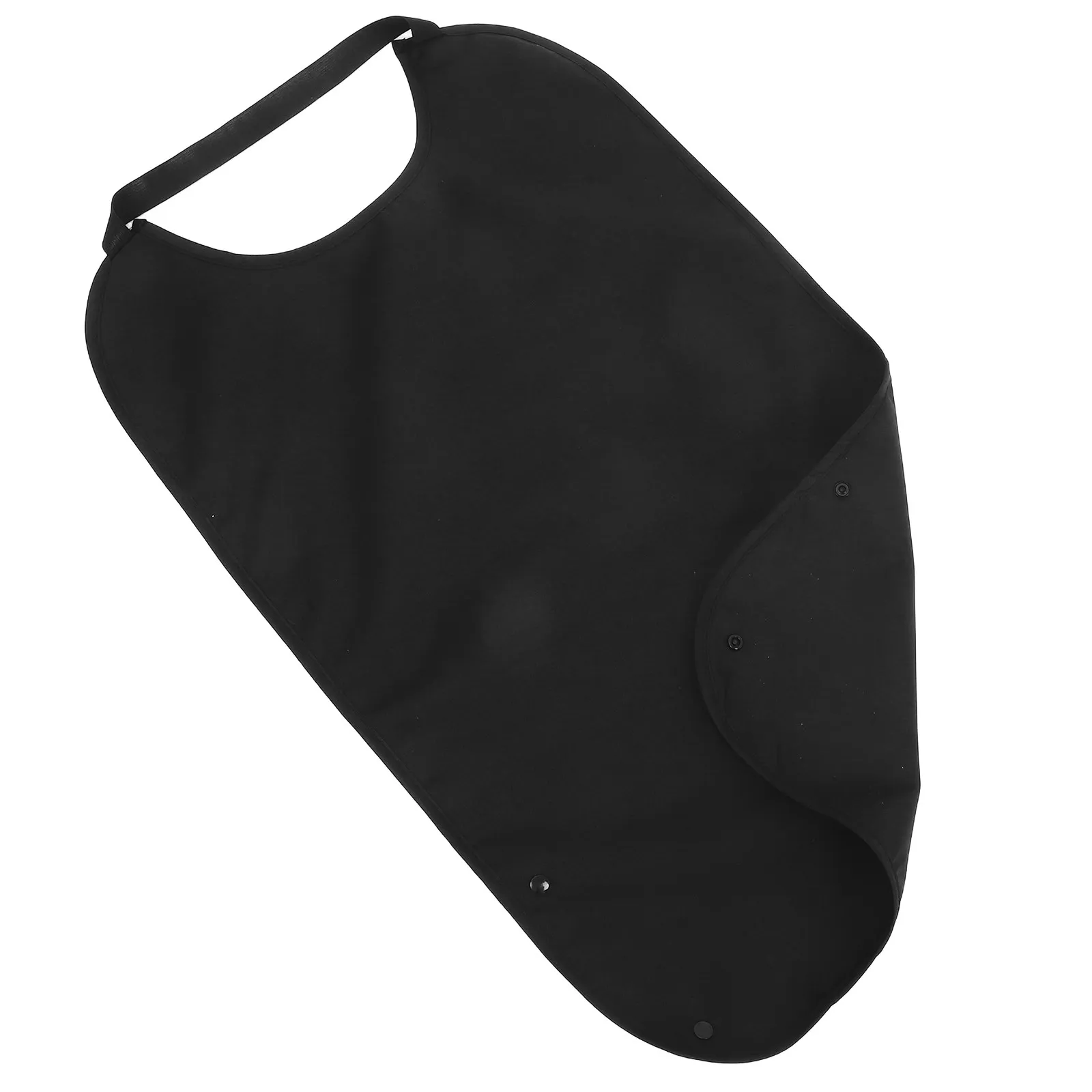Elderly Bib for Adults Black Waterproof Polyester Stretchable Crumb Catcher Dining Clothing Protector Adult Disabled Bibs