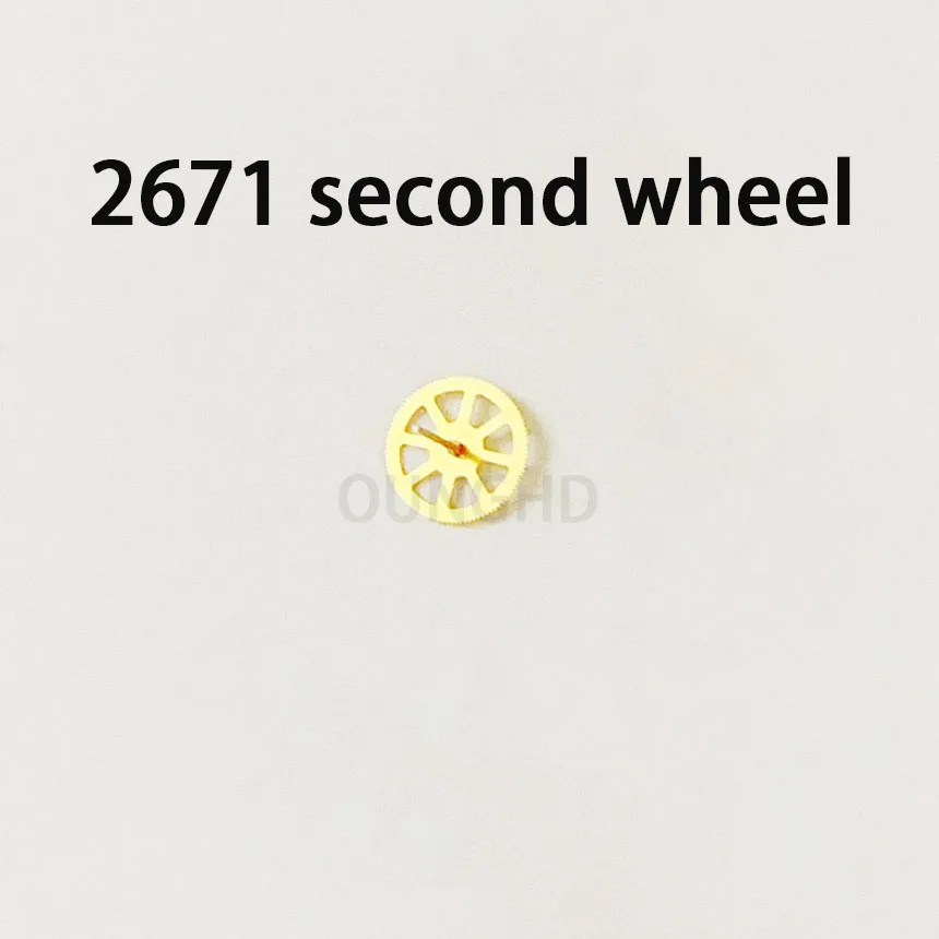 Original เหมาะสำหรับ2671การเคลื่อนไหวพาเลทส้อม Escapement ล้อสองรอบรอบสามวินาทีล้อเดิมถอดส่วน