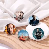 House MD TV Classic Tinplate Pin Button Custom Anime Role Old-school Brooch Cartoon Collar Badge Jewelry Gift Fans