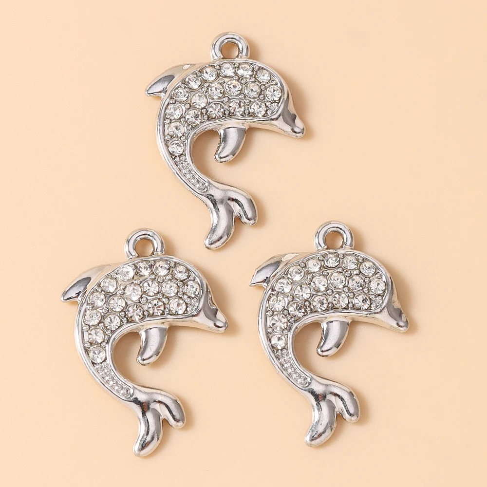 Leslie 10 Stück 17*18mm Gold- und Silberfarbene Kristall-Schaukelpferd-Anhänger für Handgefertigte Niedliche Ohrringe, Halsketten und Schmuckherstellung – Detail 15
