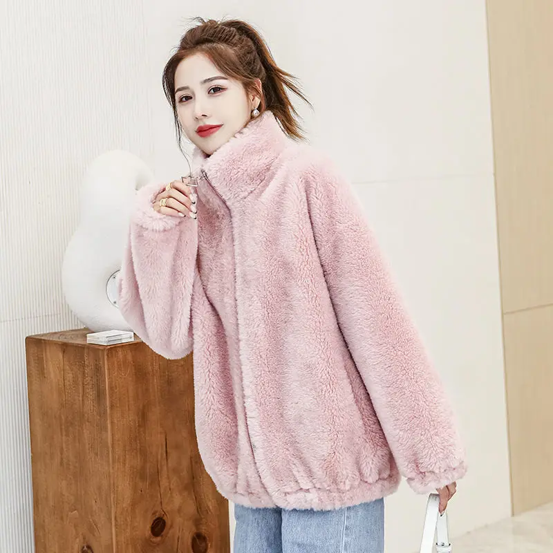 Women Clothing Autumn Winter Real Fur Coats Female Natural  Sheep Shearling Jackets Ladies Warm Genuine  Outerwear E508