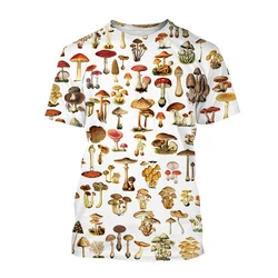 Summer Funny Mushroom T-Shirts 3D Print Streetwear Men Women Short Sleeve T Shirt Oversized Harajuku Y2k Tees Kids Tops Clothing