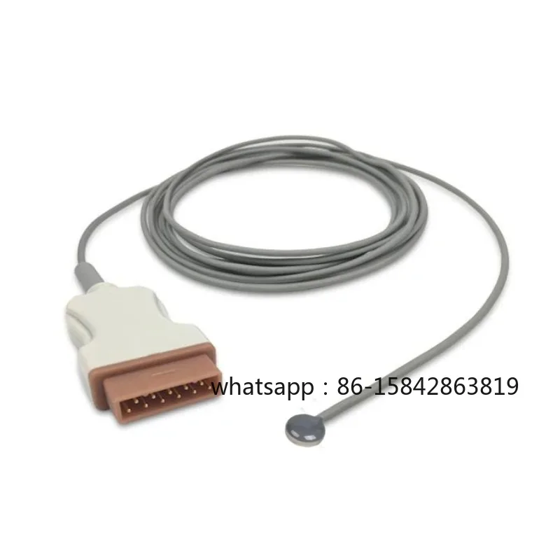 GE Healthcare Compatible Patient Temperature Probe for Dinamap, Marqutte, Adult Skin/ Rectal Sensor
