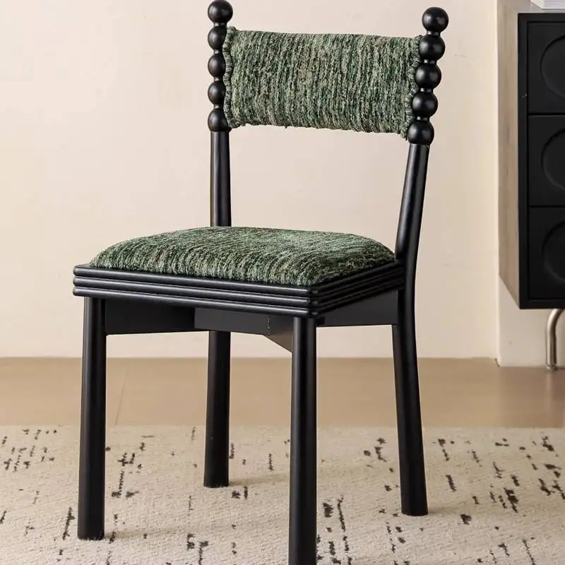 Nordic Dark Green Dining Chairs Backrest Simple Party Designer Dining Chairs Relaxation Modern Sedia Pranzo Kitchen Furniture