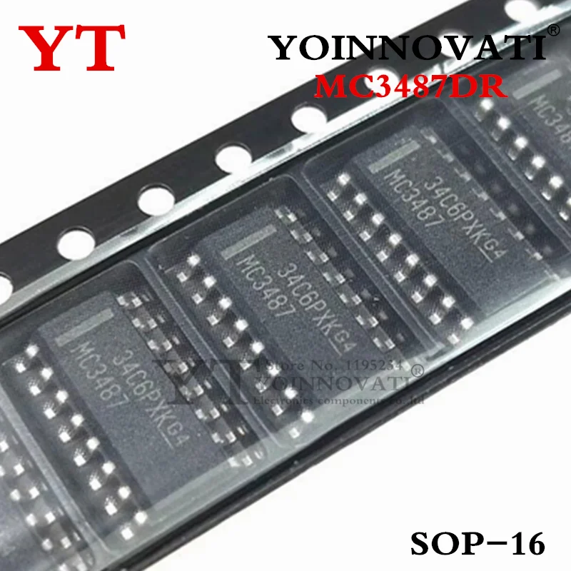 10PCS MC3487DR MC3487 3487 QUAD DIFF LINE RCVR 16-SOIC IC Best quality