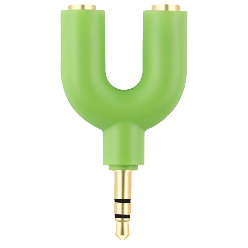 3.5mm macho jack de áudio estéreo para y 2 portas 3.5mm adaptador conversor fêmea áudio divisor para 2 vias u fone ouvido fone ouvido