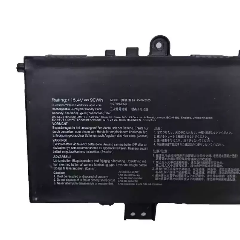 Batterie d'ordinateur portable CP 0B200-04120000 C41N2103 pour Rog Zephyrus Duo 16 GX650RX GX650RS GX650RW GX650RM série 15.4V/90Wh 5845mAh