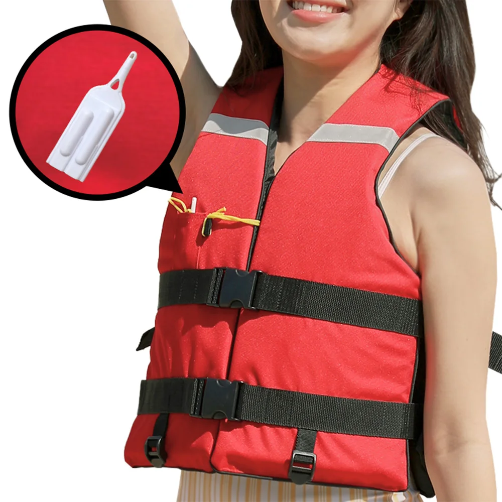 Custom Logo Adult Marine Life Jacket (WL-PA101 Polyester Fabric 100N Buoyancy PE Foam Back Rescue Handle Reflective KC Certified