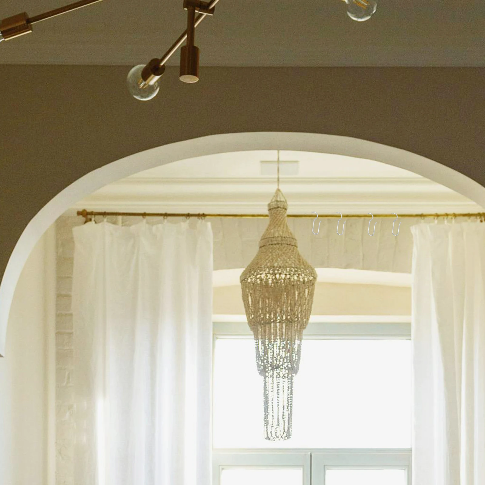 

60Pcs Lightweight Curtain Track Hook Set for Easy Hanging and Replacement in Various Rooms Curtain Track Hooks