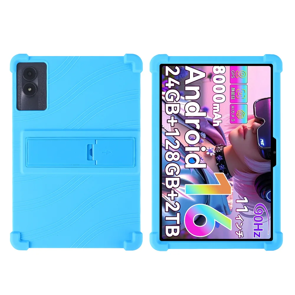 Etui na tablet TABWEE T50 11 cali, odporne na wstrząsy, z miękkiego silikonu, z funkcją podstawki, ochronne. — zdjęcie produktu 4