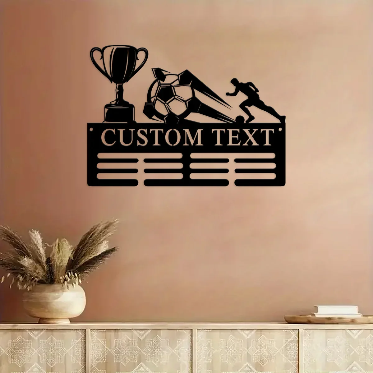 맞춤형 축구 상 금속 이름 사인, 맞춤형 축구 금속 벽 아트, 스포츠 이름 사인, 축구 메달 펜던트 금속 사인