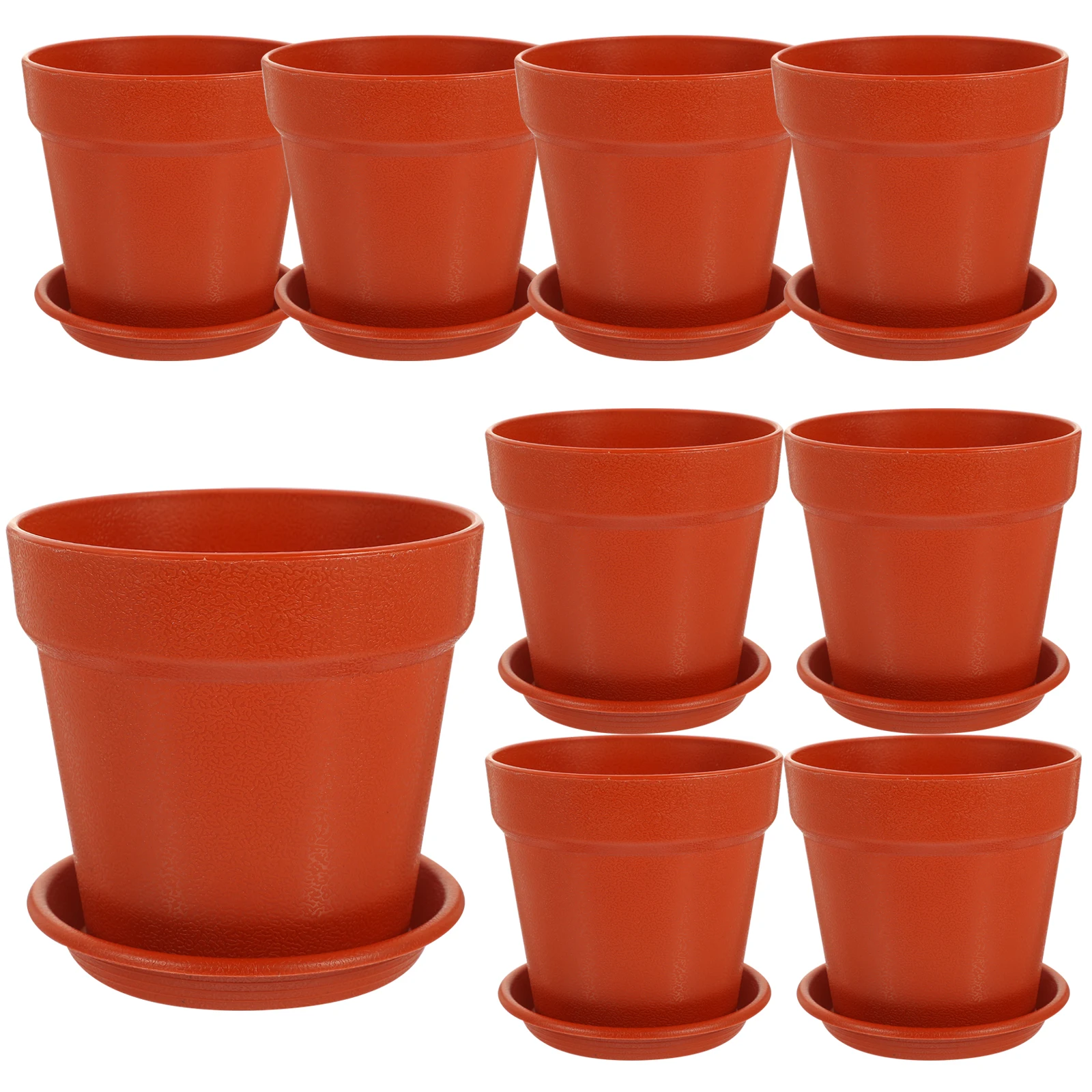 

10 Sets Plastic Flower Pots Indoor Plant Nursery Planter Desktop Home Gardening Flowerpots Multipurpose Planting Drainage