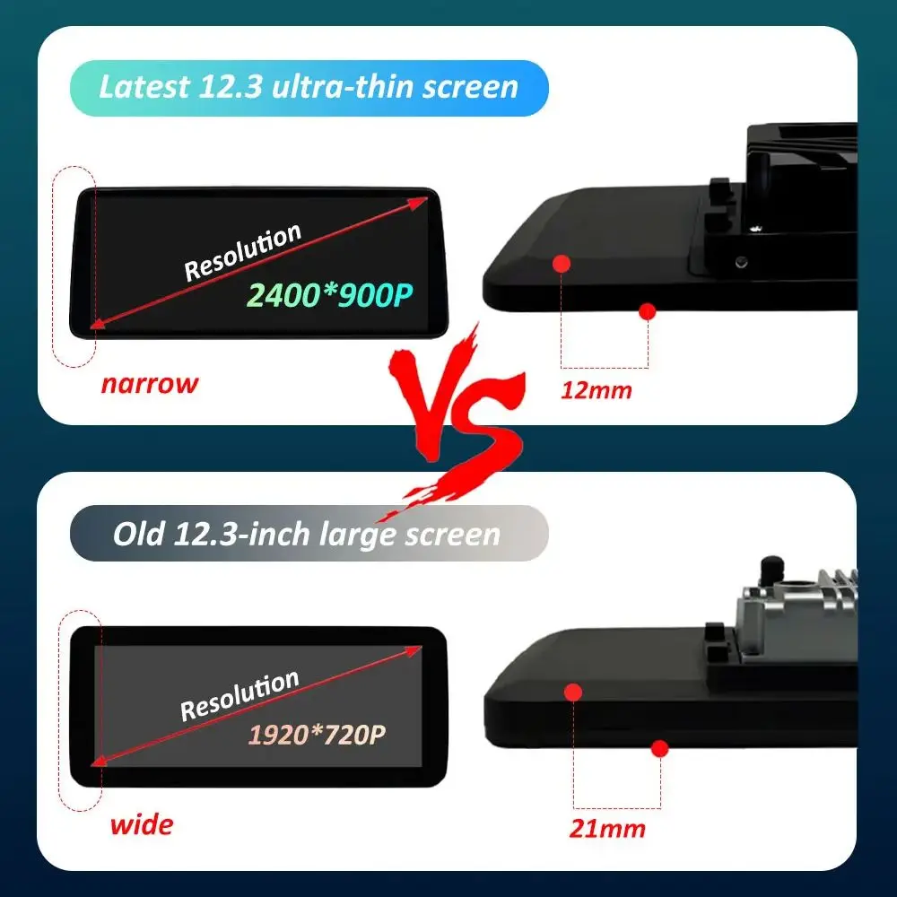 12.3 بوصة لسيارات BMW 7 E65 E66 2004 - 2008 نظام CCC أندرويد 14 سيارة فيديو مشغل وسائط متعددة نظام تحديد المواقع نافي واي فاي BT HD شاشة أدوات السيارات #5