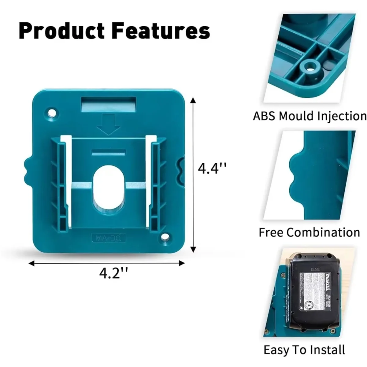 

ABNJ 10 шт. держатель батареи для 18 В литий-ионный аккумулятор стеллаж для хранения настенное крепление док-станция для BL1860 BL1850 BL1840