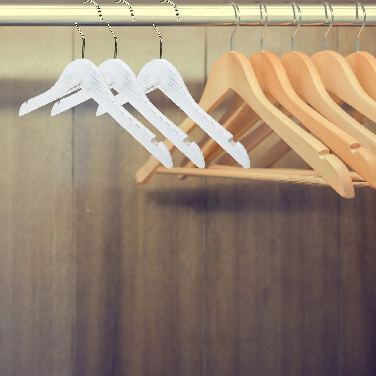 

10Pcs Kids Clothing Hangers Wooden Sturdy Non Slip Baby Closet Hangers Infant Clothes Organizer Baby Hang Dryers