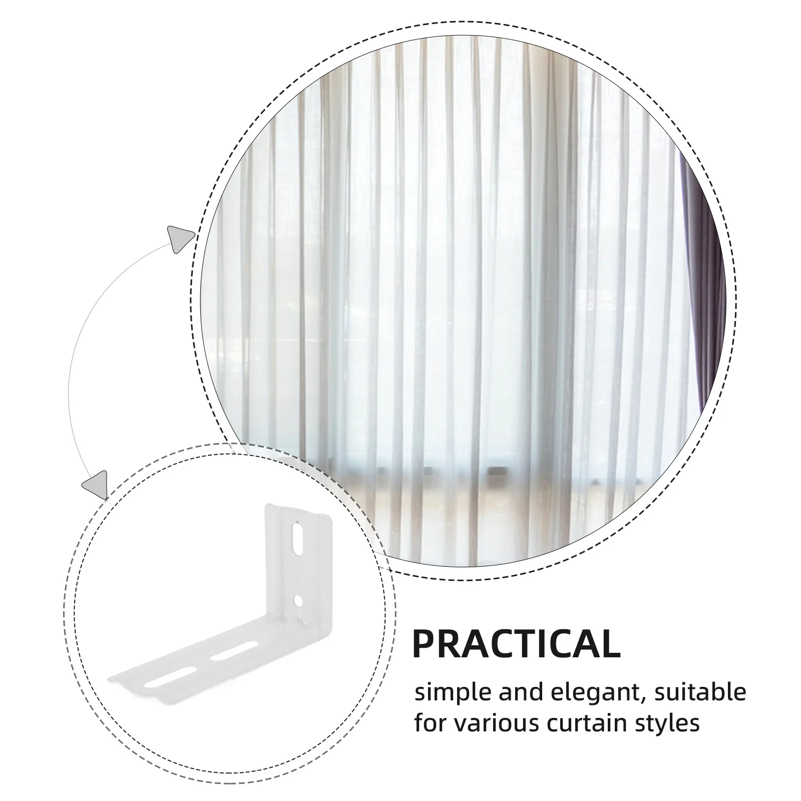 

10pcs Vertical Metal Mounting Curtain Ceiling Holder Curtain Track Blinds Brackets Home Vertical Blinds Brackets Decor