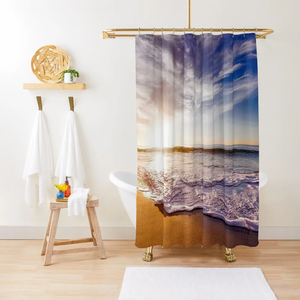 

Beach and Clouds Shower Curtain Funny Shower Bathroom Fabric Shower Sets For Bathroom Elegant Bathroom Curtain