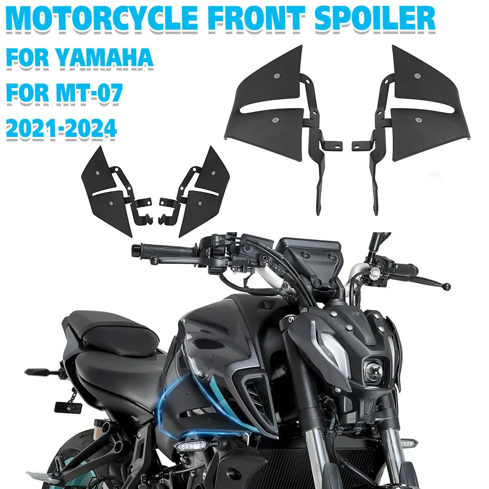 MT07 2023 Side Downforce Spoilers Fairing Winglet For YAMAHA MT-07 MT 07 2021-2024 Motorcycle Naked Front Aerodynamic Wind Wing