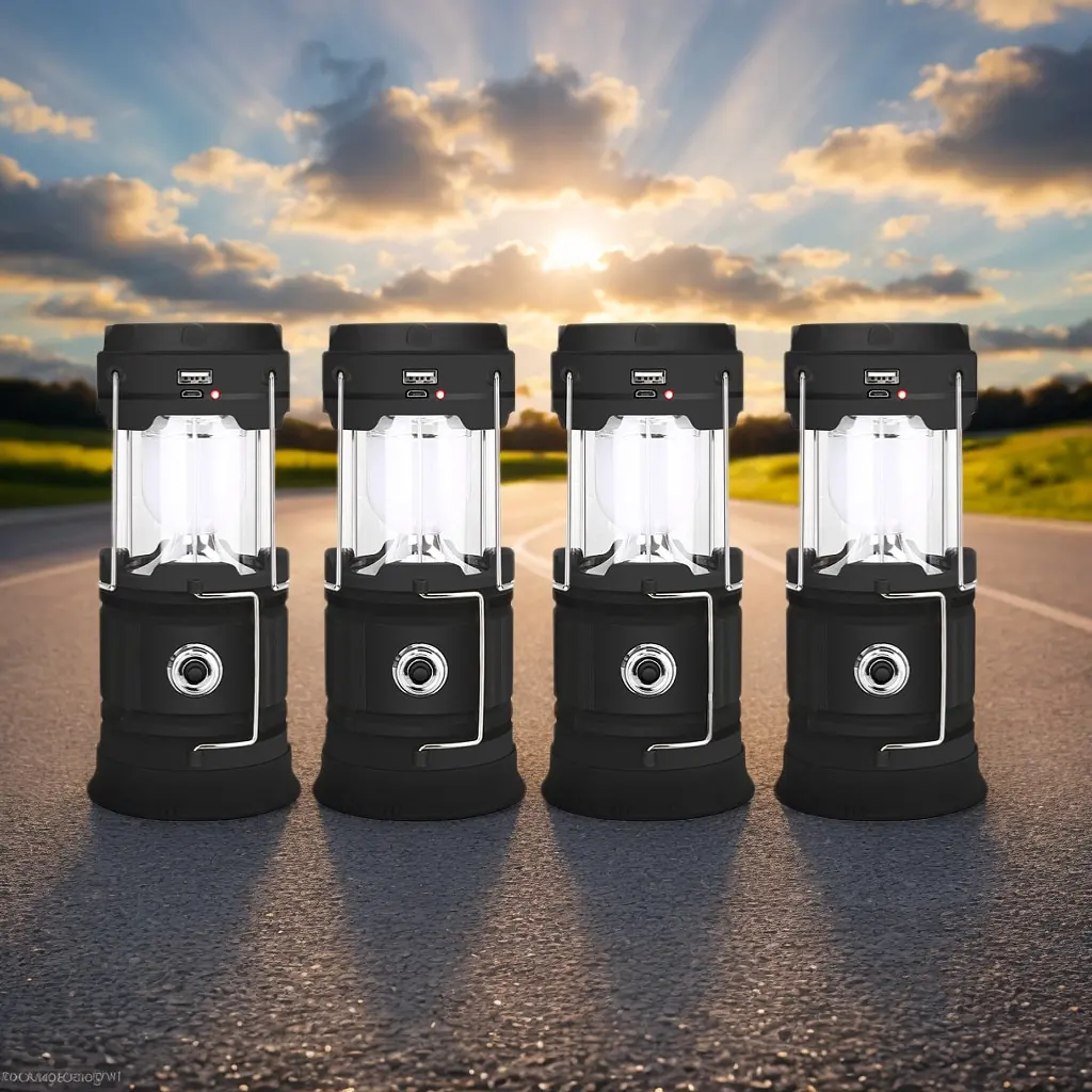 

Солнечный фонарь для кемпинга, 2 шт., складной светодиодный фонарь с USB-зарядкой, аварийный подвесной светильник для кемпинга