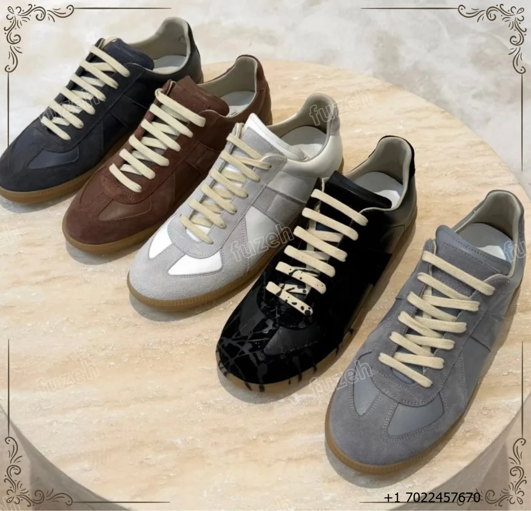 Designer Running Shoes Woman Mens Suede Flat Foam Casual Shoes White Grey Black Trainer Outdoor Shoes Size 36-46