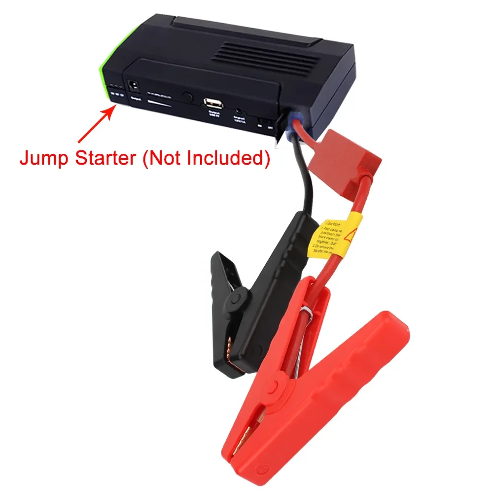 12V Starthilfe Krokodilklemme für PKW LKW Notfallbatterie Starthilfekabelklemmen mit EC5-Stecker