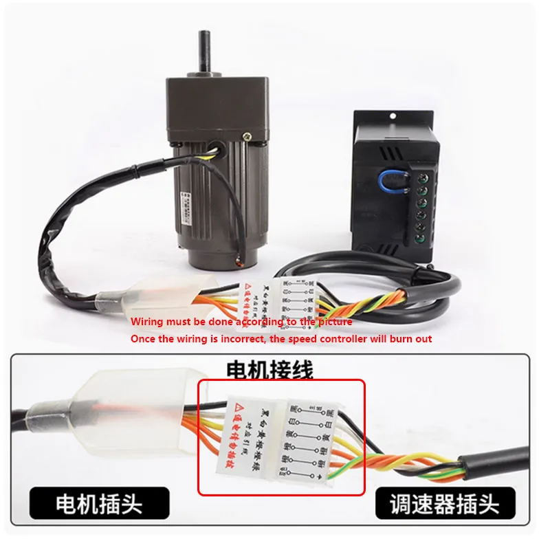 Variable Speed Gear Motor 110V 25W gear Motor Single-Phase Reversible Electric Gear Reduction Motor Kit with Speed Controller