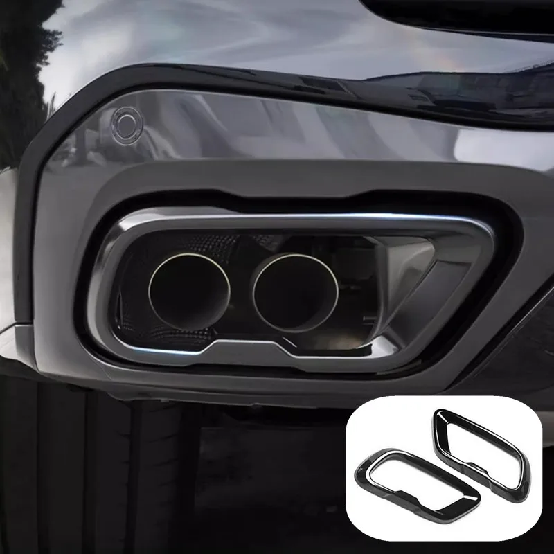 

Car Turning Stickers Bodykits Outlet Exhaust System Pipe Muffler Tips Cover Trim for BMW X7 G07 2019-2023 Decorative Accessories