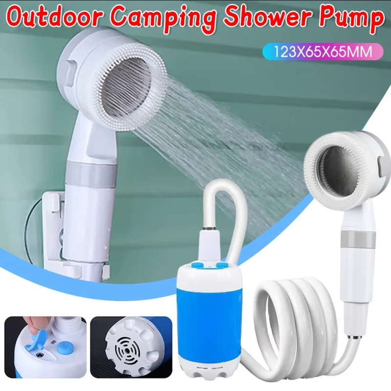 Portable outdoor Handheld Compact Rechargeable Shower for Car Wash Flower Watering Outdoor Bath Campingand Travel Use pet shower