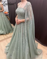 Dubai Arabic Prom Dress 2024 Aso Ebi Beads Floral A Line Formal Party Second Reception Engagement Gowns Women Evening Dresses