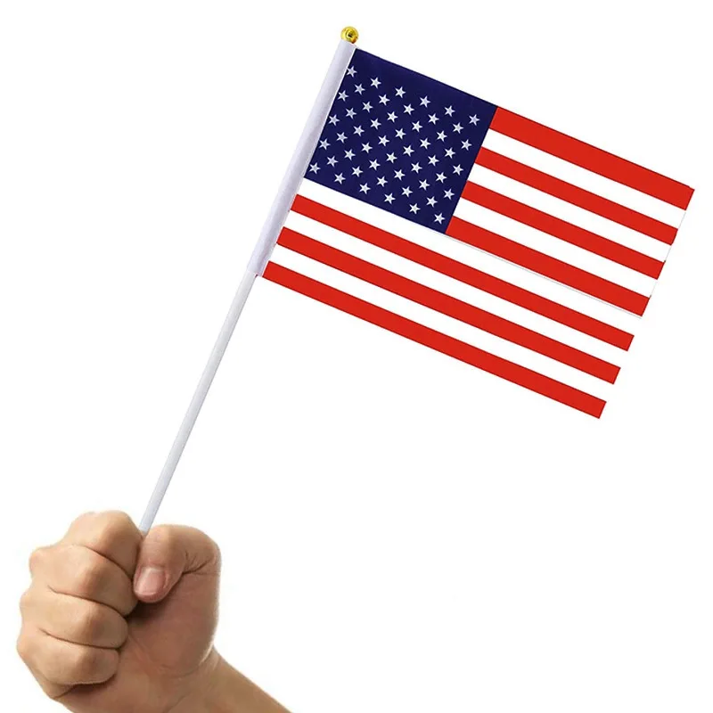 48 national flags with plastic poles, double-sided polyester printed national parade flags, flags for various competitions.
