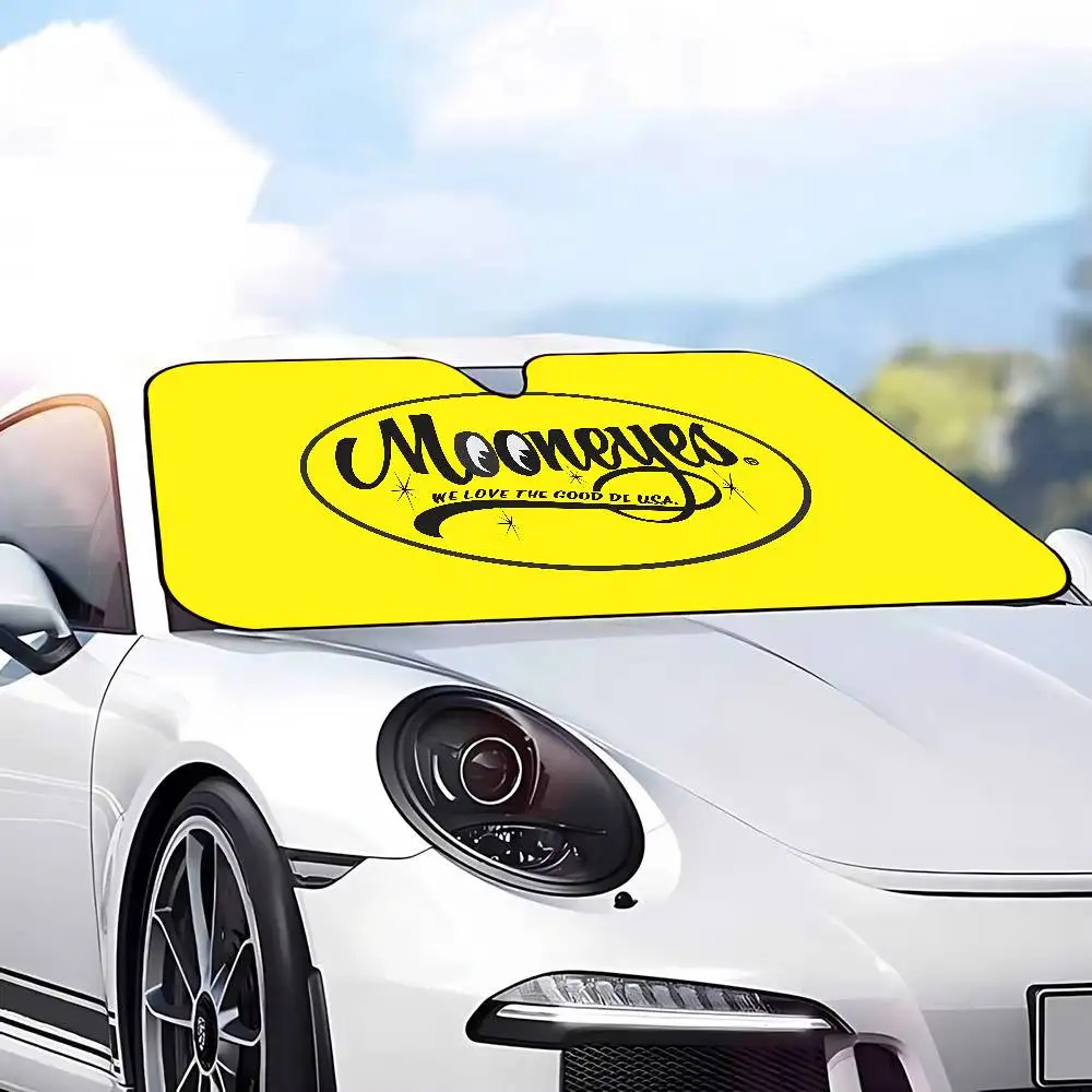 M-Mooneyes Cartoon Car SunShade Windshield Cover UV Protection Auto Visor Accessories For Cars image 5