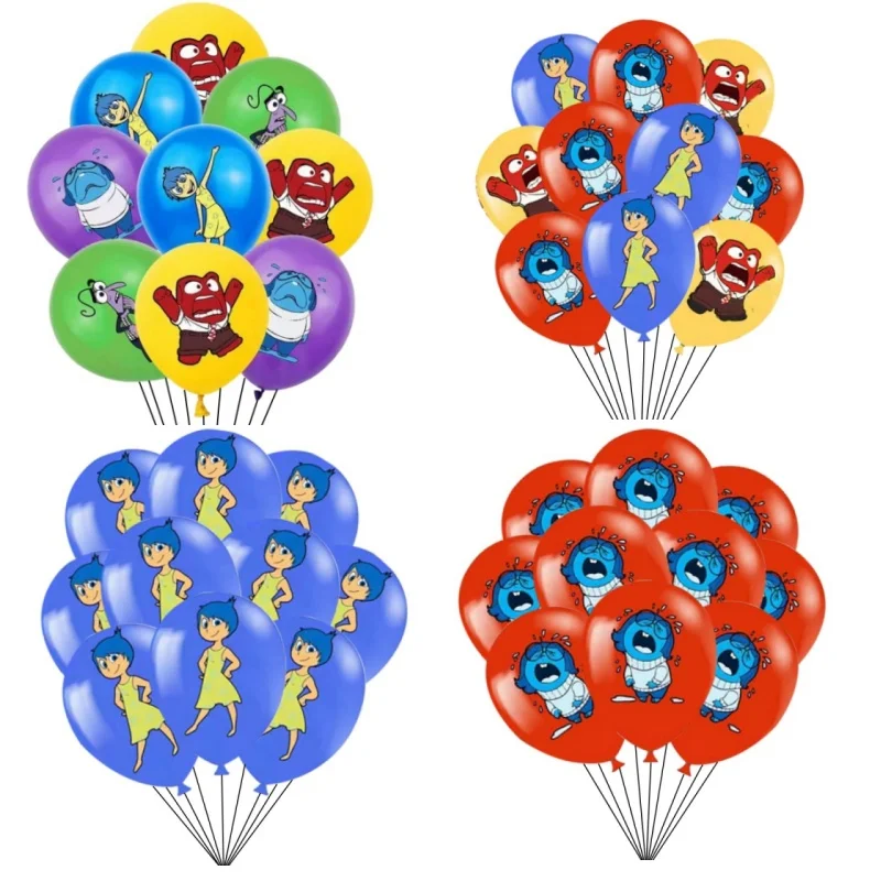 

10/30pcs Inside Out Theme Balloons Birthday Party Decoration Balloon Baby Shower Ornaments Supplies Kids Girls Boys Toy Xmas Gif