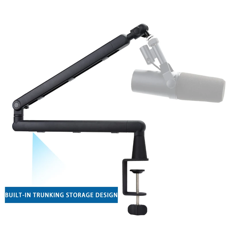 Microphone Arm,AK-55 Desk Low Profile Metal Adjustable Mic Boom Arm Stand,For Blue Yeti,Snowball iCE, HyperX QuadCast,SoloCast