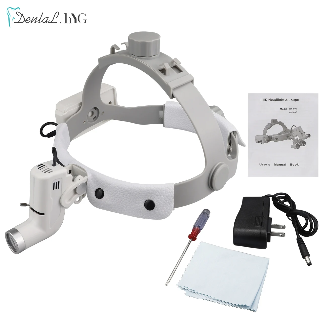 Dental LED Head Light Lamp para lupas binoculares, Ponto de brilho, Farol ajustável do laboratório dental, Farol cirúrgico, 5W