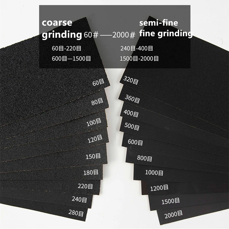 Polishing Sandpaper 60-2000 Mesh Abrasive Paper Grinding Polishing Tools for Furniture Metal Wood Wall Stone Polish