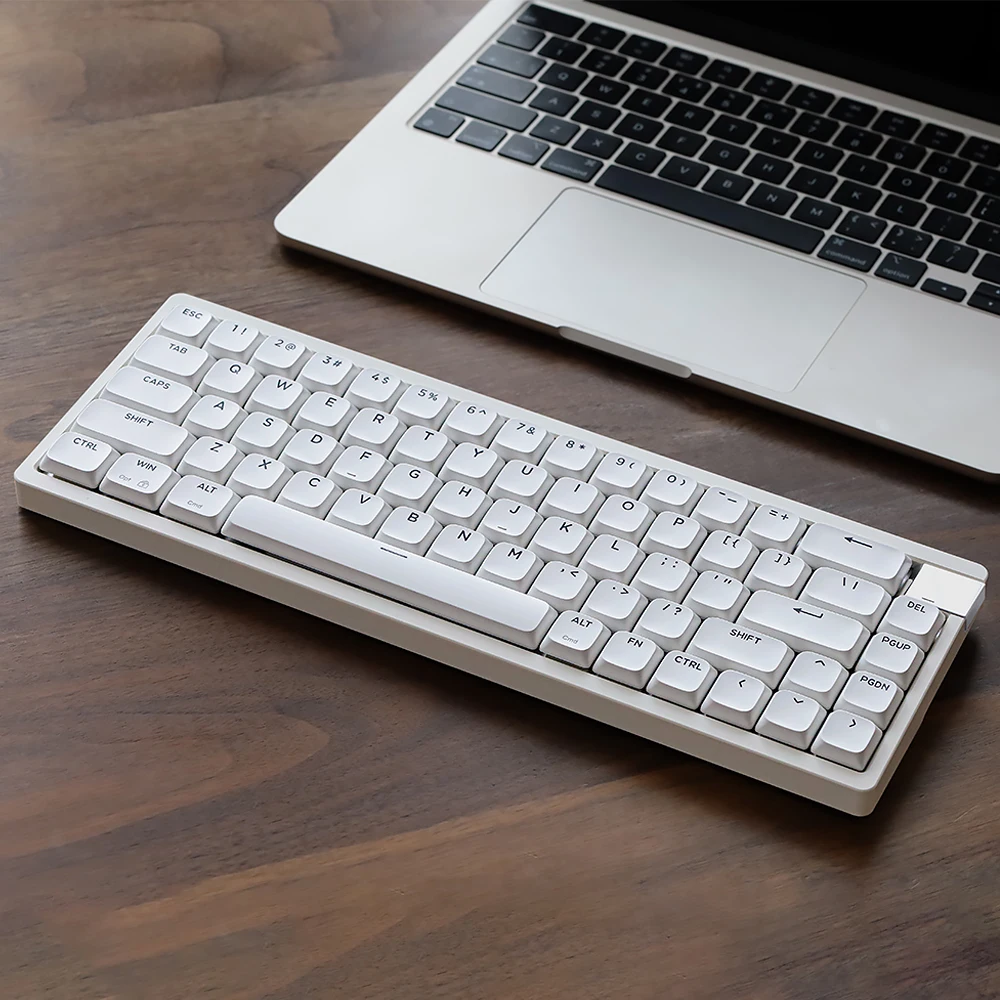 Keydous AJ68 لوحة المفاتيح الميكانيكية مفتاح منخفض المستوى مخصص قابل للتبديل السريع 68 مفتاح 65% تخطيط الويب سائق BT 2.4G لاسلكي