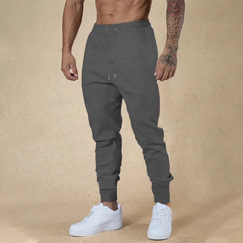 

New Spring Summer European and American Sports Pants Men's Outfits Feet Fitness Running Trousers Casual Sweatpants Men